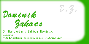 dominik zakocs business card